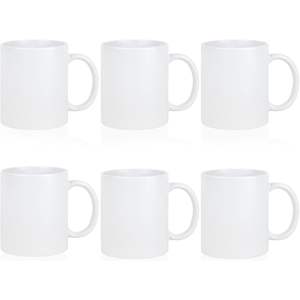 Tazas de Café de Porcelana Blanca de 11 oz, Juego de 36 Tazas de Cerámica Reutilizables para Hogar, Oficina, Hotel, Regalo, Diseño Minimalista - Product Image 1
