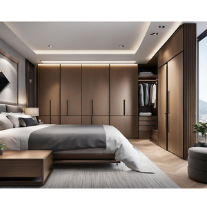 Fábrica personalizada moderna casa Hotel apartamento Villa diseños <span class=keywords><strong>muebles</strong></span> de dormitorio completos juegos de dormitorio con cama y armarios - Product Image 1