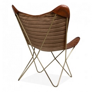 เก้าอี้พักผ่อนลายผีเสื้อหนังแท้หรูหราทันสมัยส่งตรงจากโรงงานสำหรับเฟอร์นิเจอร์บ้านในร่มและกลางแจ้ง - Product Image 4