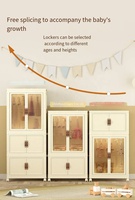 Ménage Chambre PP Matériel Pliant Bébé Enfants Armoire Vêtements Armoire Avec Roues De Rangement Boîte De Tri