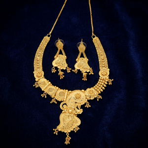 Wholesale 14K 18K 24K Gold Plated Fashion Necklaces, Traditional Design Jewelry Set, Brass Gold Filled Forming Short Necklaces. - Product Image 2