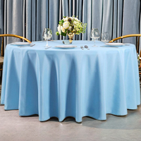 Nappe ronde en polyester 100 % tissé, teinte unie, de haute qualité, 132 fils, pour mariages et réceptions, vente en gros