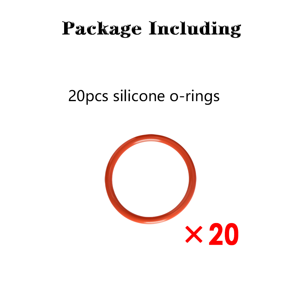 Red(20pcs silicone o-rings)