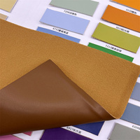 Tissu en cuir synthétique PU à texture lisse solide en vinyle sans PU pour sacs à main, sacs à dos