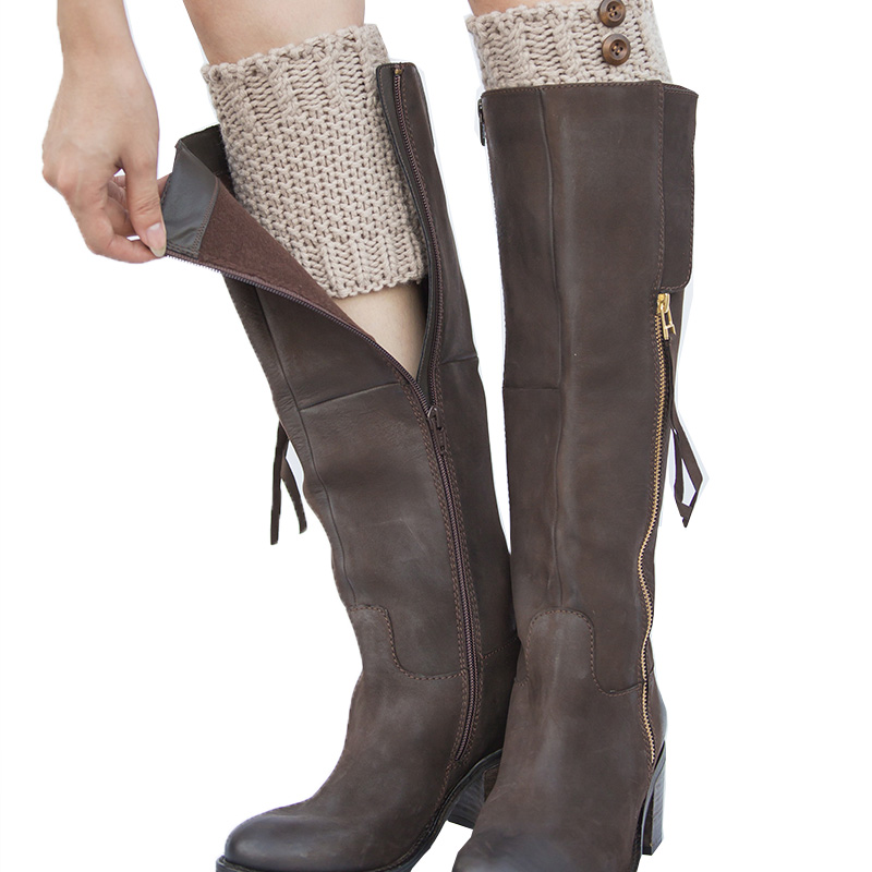 Украшенный укороченный подогреватель для ног с пуговицами