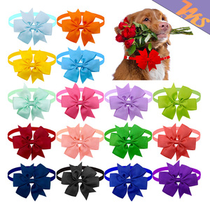 KingHon 20 piezas/bolsa, lazos de cinta de 3 pulgadas para el cuello de gatos y perros, lazos para el pelo de niñas, accesorios para el cabello de niños, coleteros bonitos - Product Image 3