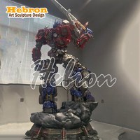 Sıcak Fırsat Büyük Boy Dış Mekan Dekorasyonu Metal Cam Elyaf Robot Bumble Bee Heykeli Transformer Aksiyon Figürü Satılık