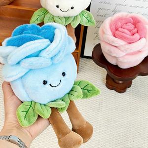 Modern Fashion Rose Plush <b>Doll</b> Cute <b>Car</b> Air Freshener Flower Toy Silk Screen Printed Crane Machine Valentine's Day Gift - Product Image 2