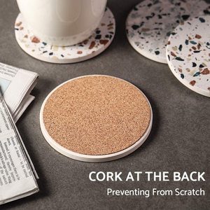Alfombrilla decorativa para mesa de moda, cerámica personalizada, posavasos de piedra absorbente de estilo mármol con soporte para taza de mesa para beber - Product Image 2