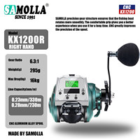Carrete de Pesca Digital Inteligente SAMOLLA KX1200, Carrete de Pesca para Barco, Pantalla LCD Grande, Relación de Engranajes 6.3:1, para Ríos y Arroyos
