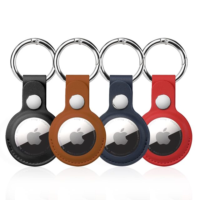 Anti Lost Portable Classic Design Round Alloy Leather Keyring for