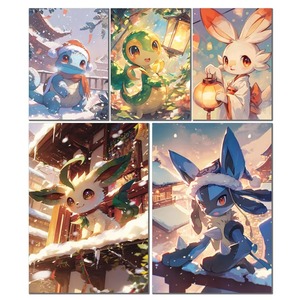 TAIDU Poke Moned <span class=keywords><strong>Nouvel</strong></span> <span class=keywords><strong>An</strong></span> Fête Cartes de Collection Format A5 Cartes Rares Gengar Eevee Jeux de Cartes Jouets <span class=keywords><strong>pour</strong></span> Enfants Cadeaux - Product Image 3