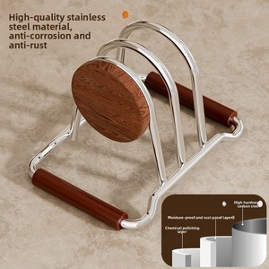 Étagère de rangement multifonctionnelle <span class=keywords><strong>vintage</strong></span> en métal à double niveau, de type rond, pour planche à découper et égouttoir, pour comptoir de <span class=keywords><strong>cuisine</strong></span> - Product Image 3