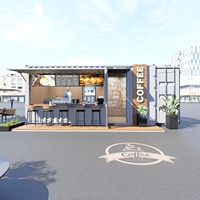 Casa Prefabricada Móvil de Comida Rápida al por Mayor, Contenedor de Envío de 20 pies Convertido en Tienda