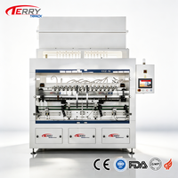 Machine de remplissage automatique par gravité SUS316 pour liquides chimiques cosmétiques corrosifs, haute précision, emballage de bouteilles en plastique et en verre