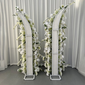 Arche florale artificielle de luxe rustique en soie et fer, 6 pieds, avec verdure et feuillage sauvage, pour arrangement floral, idéale pour forêt, jardin et cérémonie de mariage discret - Product Image 4