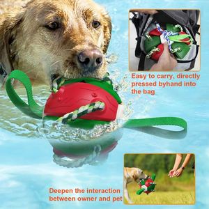 Juguetes para Perros para Jugar al Tira y Afloja al Aire Libre, Pelota Voladora Rebotante, Juguete para Masticar para Perros Agresivos, Pelota Interactiva para Mascotas con Cuerda para Masticar - Product Image 4
