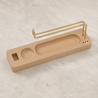 Quemador de Incienso Aromático de Madera de Palo Santo con Riel de Latón, Hecho a Mano y Duradero
