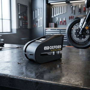 Candado de Disco de Freno Oxford XA14 de Acero Inoxidable Forjado para Motocicletas, Certificado Sold Secure Gold, Cadena de Alta Visibilidad - Product Image 3