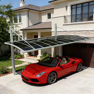 Abri de voiture en aluminium avec <span class=keywords><strong>toit</strong></span> en polycarbonate pour garage simple – <span class=keywords><strong>Carport</strong></span> en aluminium pour voiture - Product Image 3