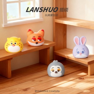 Llavero Colgante de Resina de Dibujos Animados Zootopia con Cabeza Grande, Estilo Caramelo Arcoíris, para Estudio Creativo DIY, Decoración del Hogar y Manualidades Artísticas - Product Image 1
