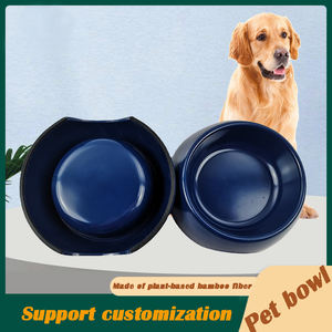 Sólido Cor Estilo Simples Fibra De Bambu Melamina <span class=keywords><strong>Pet</strong></span> <span class=keywords><strong>Bowl</strong></span> Anti Caça Cão e Gato Comida e Bebida Tigela Utensílios De Alimentação Do Cão - Product Image 2