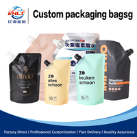 Pochette Doypack personnalisée imprimée avec bec verseur et poignée, en plastique anti-fuite, pour lessive, poudre à laver et adoucissant textile