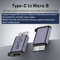 Conector adaptador Micro B USB C 3,0 macho a tipo C hembra para disco duro externo Cable HDD