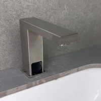 HLK Offre Spéciale Robinet à capteur automatique monté sur pont en acier inoxydable chromé à un trou sans contact pour robinet de lavabo de salle de bain