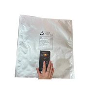 Kantong Zipper Anti-Statik Aluminium Foil ESD Ukuran Khusus, Kantong Aluminium Penghalang Kelembapan untuk Pengemasan Semikonduktor