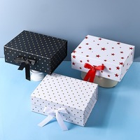 Boîte d'emballage magnétique rigide en carton de luxe pour cadeaux, avec emballage cadeau pliable, vente en gros