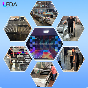 LEDA Custom LED Luminous Stage with Flower Decoration Clear Tempered Glass Stage Platform White Light Led Dance Floor - Product Image 6