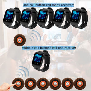 Système d'appel sans fil pour serveurs - 15 boutons de table + 2 pagers montres et buzzer |   Restaurant/Hôtel/Bar - Product Image 2
