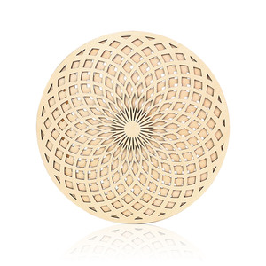 Fabricant OEM personnalisé art mural en bois découpé au laser-décoration <span class=keywords><strong>de</strong></span> salon maison contreplaqué découpé au laser méditation circulaire - Product Image 4