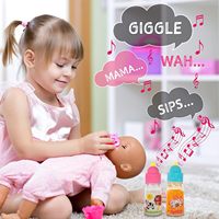 Botol Ajaib Berbicara yang Hilang dengan Ujung Berbunyi, Botol Boneka Bayi, Dot Boneka Bayi, Set Aksesoris Boneka Bayi