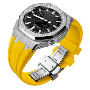 Original de lujo <span class=keywords><strong>G</strong></span> <span class=keywords><strong>shock</strong></span> <span class=keywords><strong>Ga</strong></span> <span class=keywords><strong>2100</strong></span> caja de reloj de diamante de acero inoxidable con correa de silicona para <span class=keywords><strong>G</strong></span> <span class=keywords><strong>Shock</strong></span> Ga2100 Mod Kit - Product Image 4