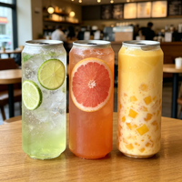 Bouteille en plastique PET transparente, écologique, scellée, pour boisson, lait, thé, vodka, eau, café, avec couvercles faciles à ouvrir