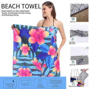 Serviette de plage en microfibre sans sable, séchage rapide, portable, pour la natation, le camping, les sports, les activités de plein air et quotidiennes - Product Image 4
