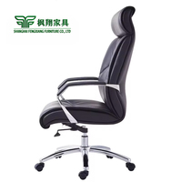 Silla de Oficina Moderna Giratoria Blanca para Oficina en Casa, Ecuador, Ergonómica, Ejecutiva, de Cuero PU Genuino