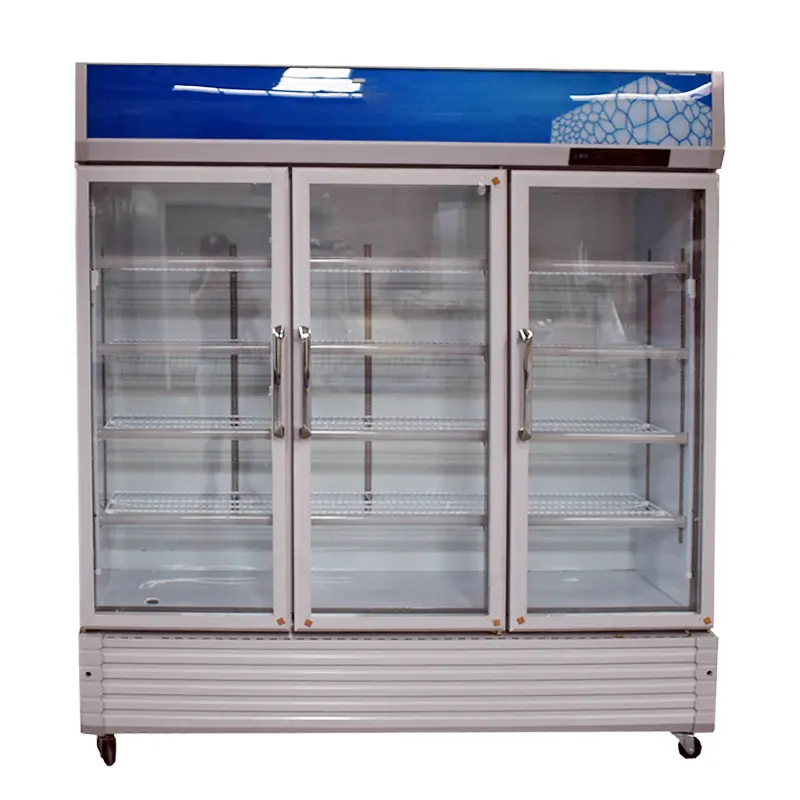 Congelador de vidro feito sob encomenda, qualidade garantida, upright, congelador de vidro, porta-malas, armário, parede