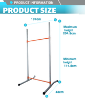 Venta caliente Equipo de fitness Suelo de pie Barra horizontal Tirador Ajustable Plegable