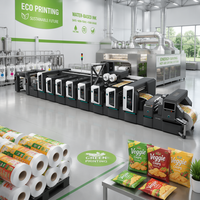 Machine d'impression flexographique automatique multicolore pour l'impression de films BOPP, emballages alimentaires, avec encre écologique à base d'eau