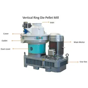 Rice Husk Mesin Straw Sawdust Biomass Palm Wood Log Wood Pellet Making Machine Mill Line Ring Die Wood Pellet Mill