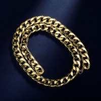 JABBRA24010001 Bracelet de mode hip-hop européen et américain en acier inoxydable or 12mm 14K vente à chaud de chaîne cubaine nouveau style