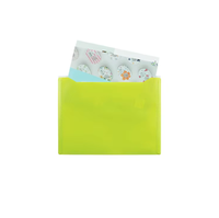 Pochette porte-documents colorée à bouton-pression en PVC, pochette de rangement A4 étanche en plastique pour documents de bureau, reçus et petits objets