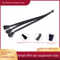 Cable de Extensión TEUCER/Zero para Ventilador de Chasis de PC, de Uno a Tres, 4 Pines, Blindado, con Conductores de Cobre, Revestimiento de PVC, PWM