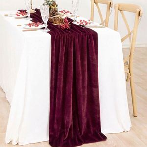 Chemin de table en velours de luxe, style européen, pour mariage, Noël, fête, hôtel, salle à manger, décoration, longue nappe individuelle - Product Image 1