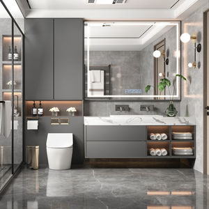 Espejo de Maquillaje Vintage de Vidrio para <span class=keywords><strong>Baño</strong></span> con Mesa y Silla, Combinación de Lavabo y <span class=keywords><strong>Mueble</strong></span> para <span class=keywords><strong>Baño</strong></span> - Product Image 1