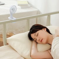 Ventilateur à pince multifonctionnel Ji Dan à quatre pales, blanc