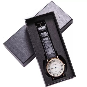 Elegant Black <strong>Long</strong> Type Case Organizer Storage for Men's &amp; Ladies' Wristwatches for <strong>Gift</strong> Presentation Watch <strong>Box</strong> - Product Image 2